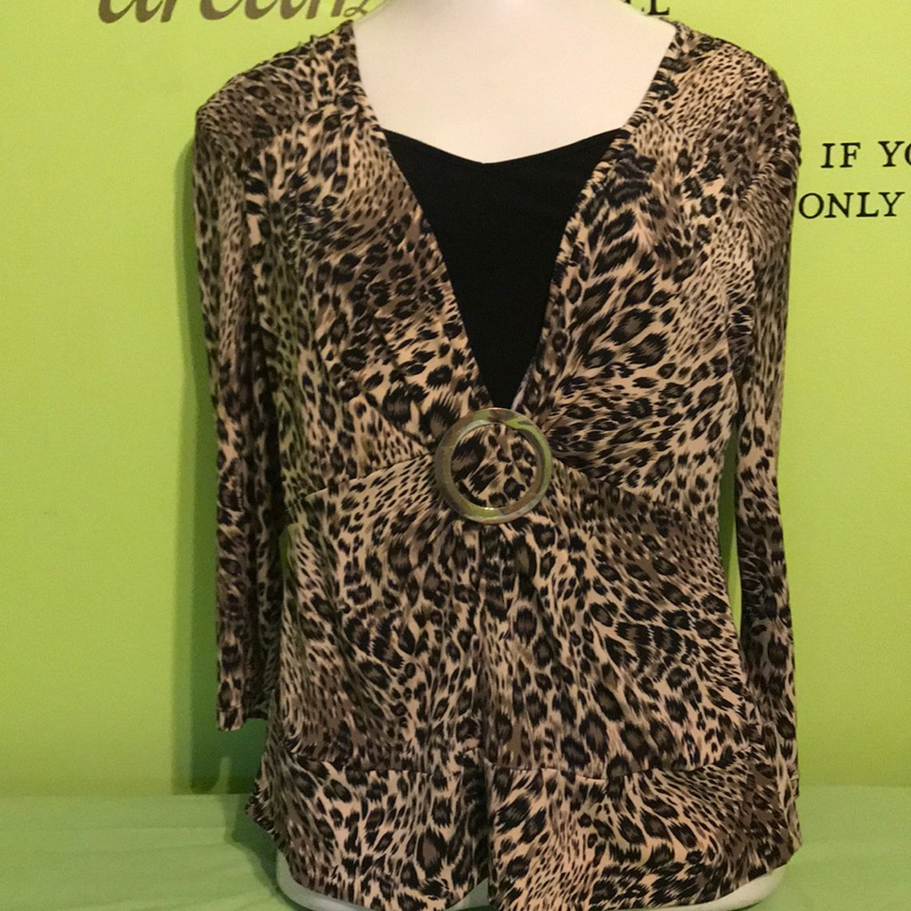 3/$10 J.T.B. Cheetah Blouse